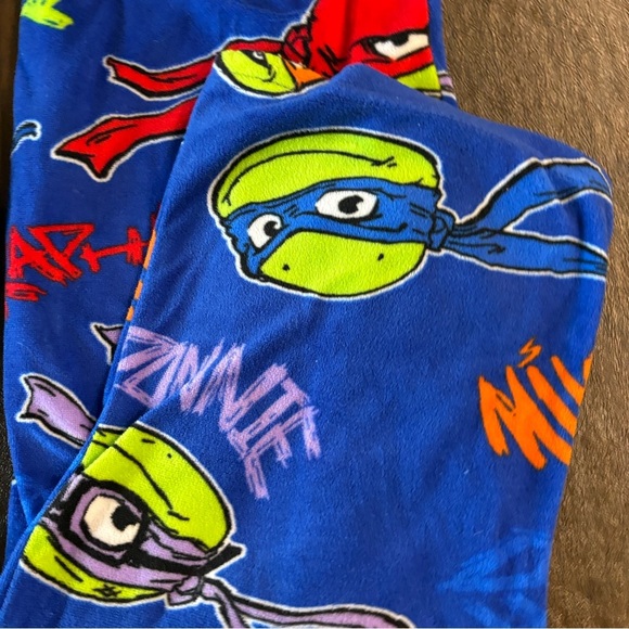 Nickelodeon Blue TMNT Mutant Mayhem Fleece PJ Pajama Set -Size 6 - Picture 5 of 11